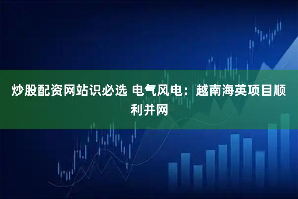 炒股配资网站识必选 电气风电：越南海英项目顺利并网